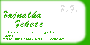 hajnalka fekete business card